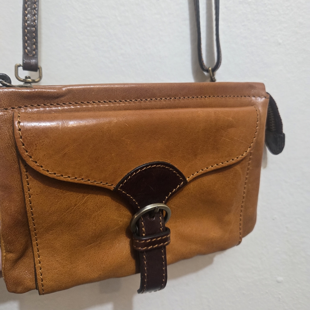 Firenze Brown Leather Crossbody Bag